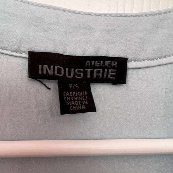 Atelier Industrie baby blue short sleeved blouse - Picture 11 of 13